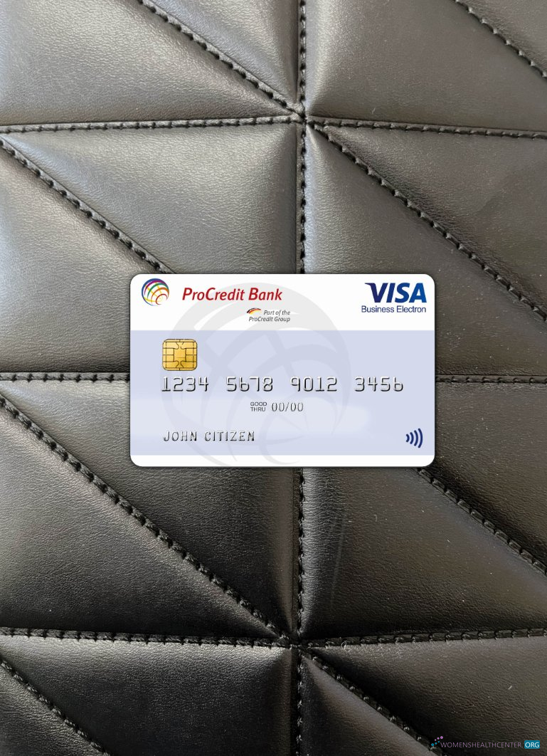 Download Bulgaria ProCredit Visa Electron photolook front Photoshop template